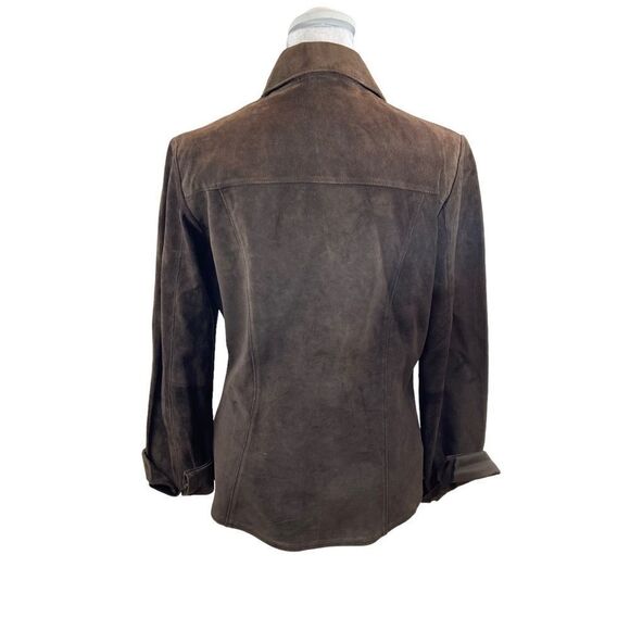 Ladies Willi Smith Brown Leather‎ Shirt Jacket Lined Size Small - Picture 5 of 13